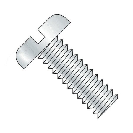 #6-32 X 1 In Slotted Pan Machine Screw, Zinc Plated Steel, 100 PK